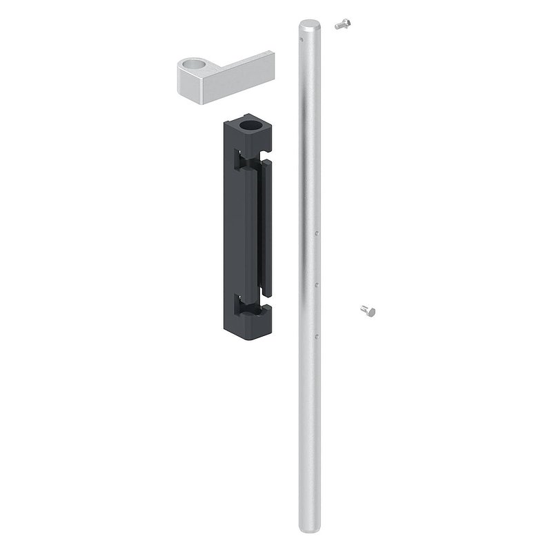 Bodenriegel mit Länge 490mm, zum Anschrauben, RAL 7016