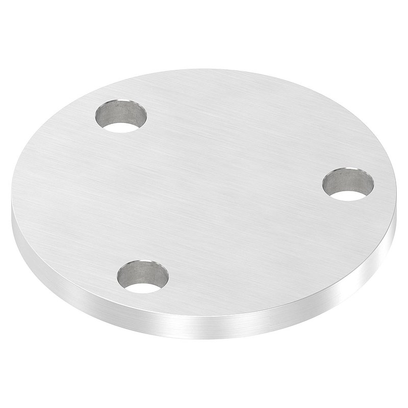 Ankerplatte Ø 100x8mm, mit Längsschliff, V2A
