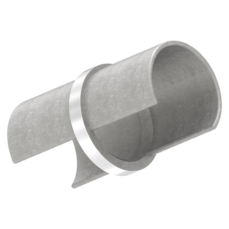 Raccord de tube pour tube à rainure LED 42,4mm, V2A