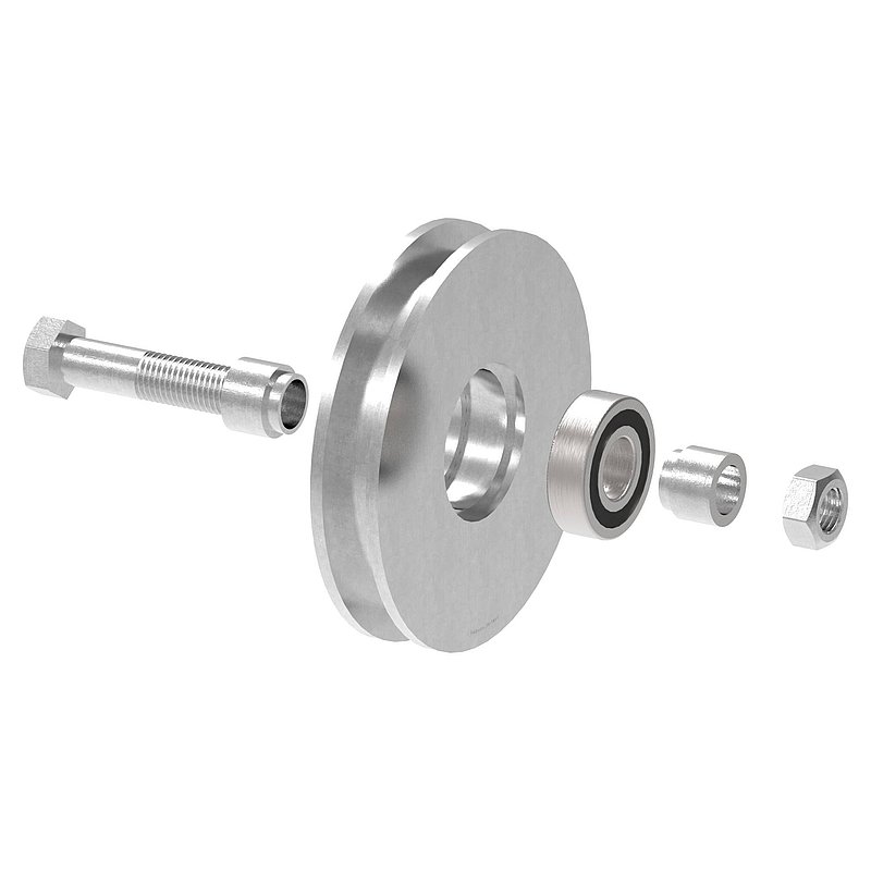 Schiebetorrolle mit U-Rille