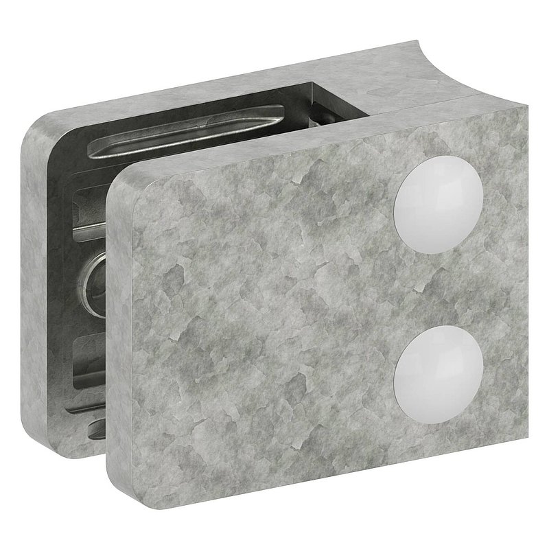 Glasklemme Mod. 36, Anschluss: 60,3mm, in Zink roh