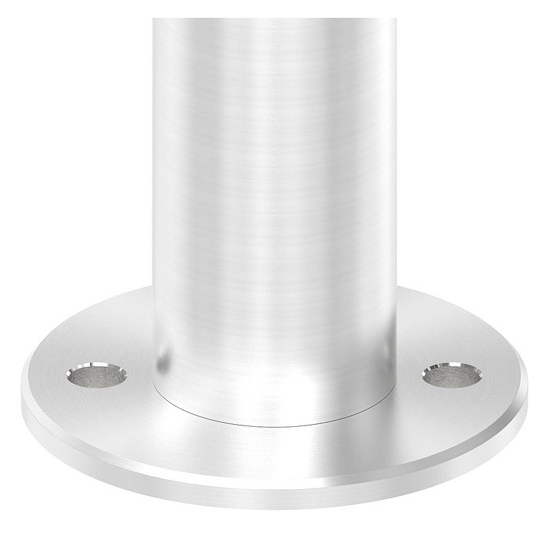 Ancrage mural et au sol avec striures, pour tube 48,3x2,0mm, V2A