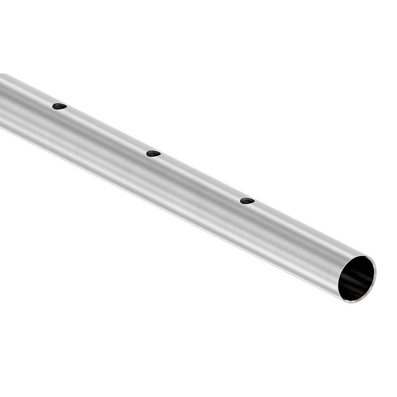 Edelstahlrohr ger. gelocht, 42,4x2,0mm, L: 3000mm, V2A