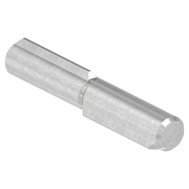 Anschweißband, L: 80mm, mit festem Stift, V2A