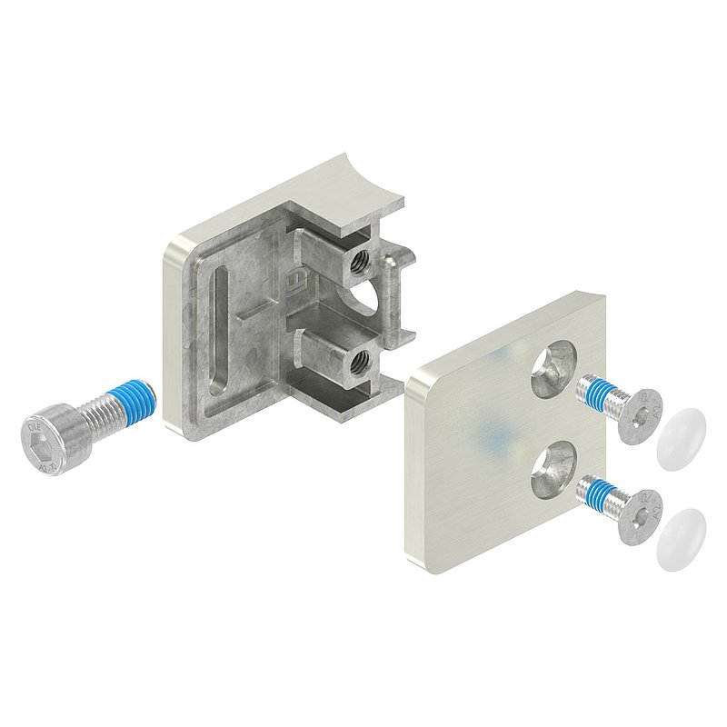 Glass clamp mod. 11, connection: 42.4mm, VA effect