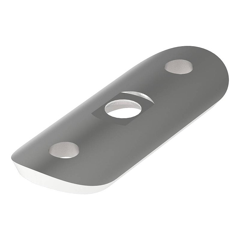 Handrail connection plate, 33.7 mm, AISI316