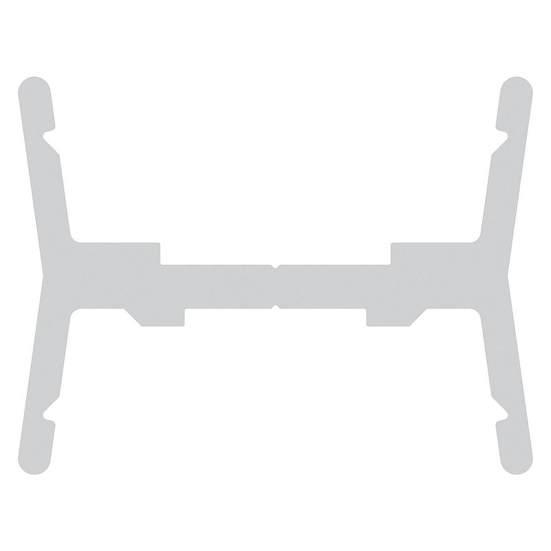 Tube rainuré LED LUNORA®,  profilé porteur en aluminium à retourner, pour tube rainuré rond 42,4 mm