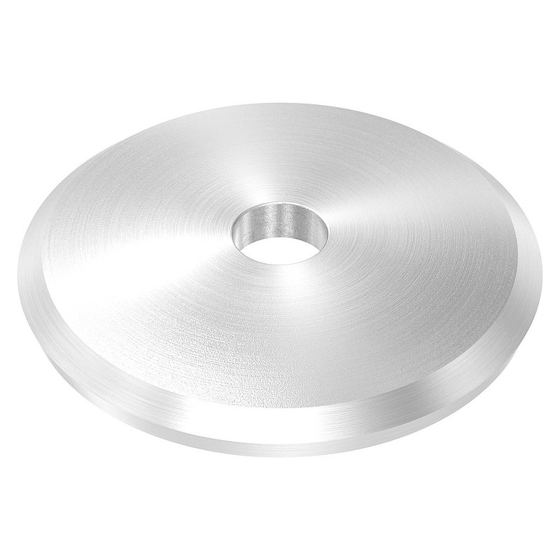 Embase ronde Ø 58x5mm, bombée, avec ponçage circulaire, V2A