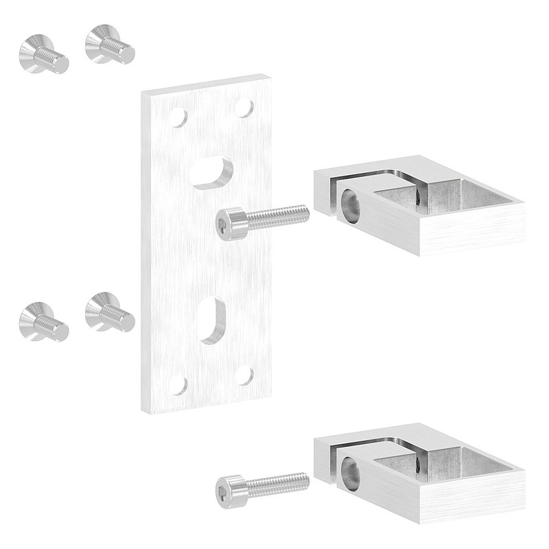 Wall mounting for posts 40x40mm, AISI304