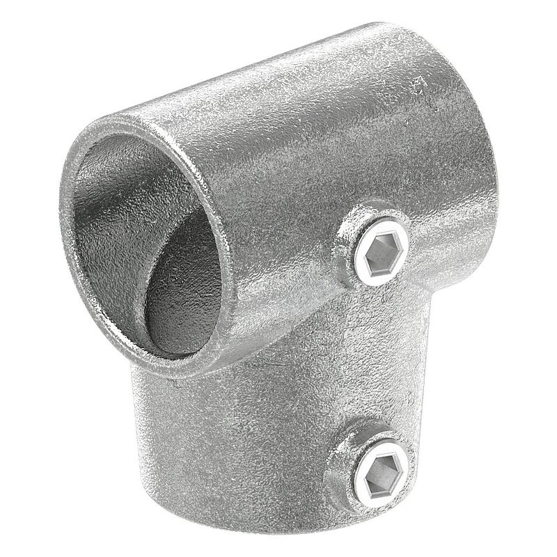 Raccord en T court, inclinaison variable, pour tube Ø 48,3mm