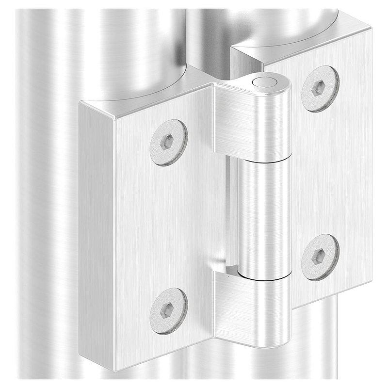 Scharnier, passend zu Torriegel für Rohr 42,4mm, V4A