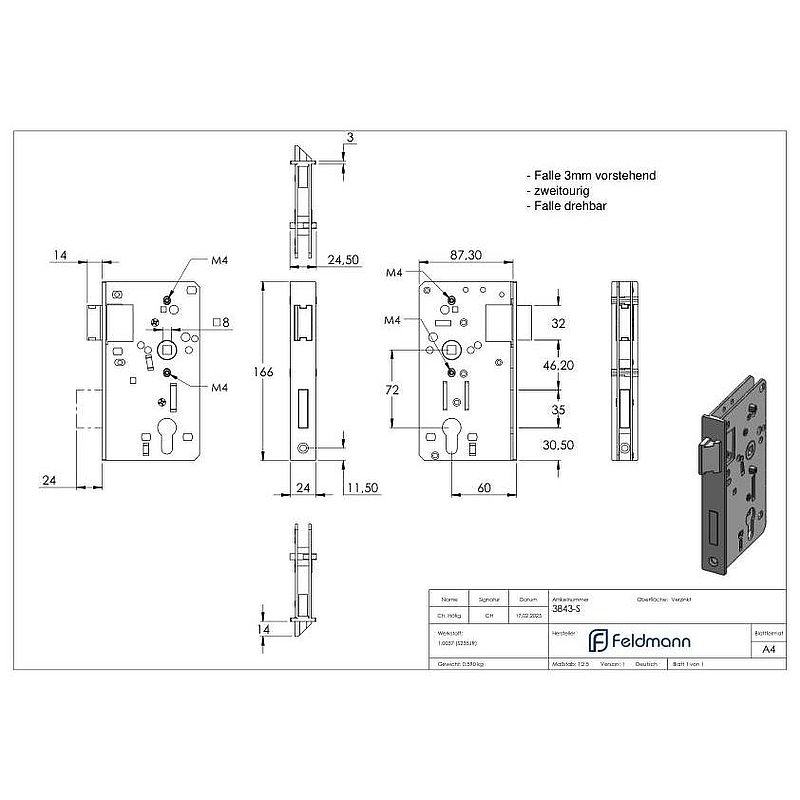 AMF lock galvanised