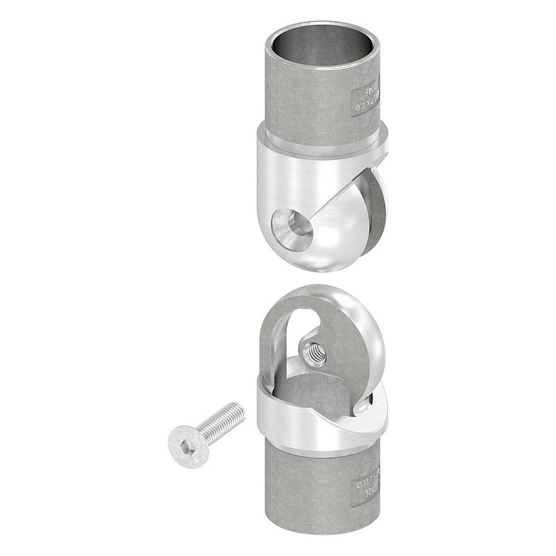 Gelenkstück hohl für Kabel, für Rohr 33,7x2,0mm, V2A