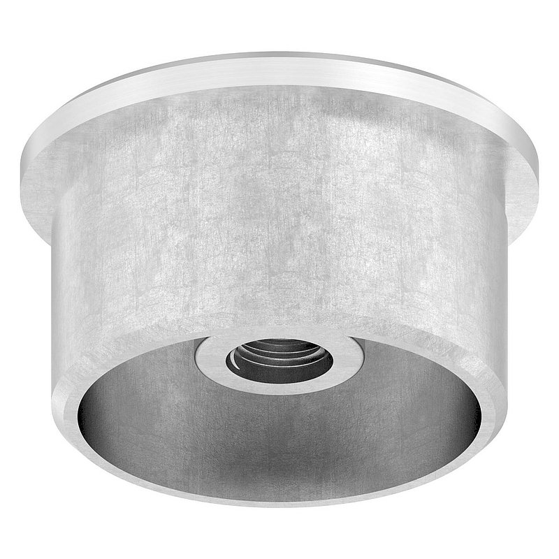 Rohrabschlussstopfen zum Kleben mit M8 für 42,4x2,5mm, V2A