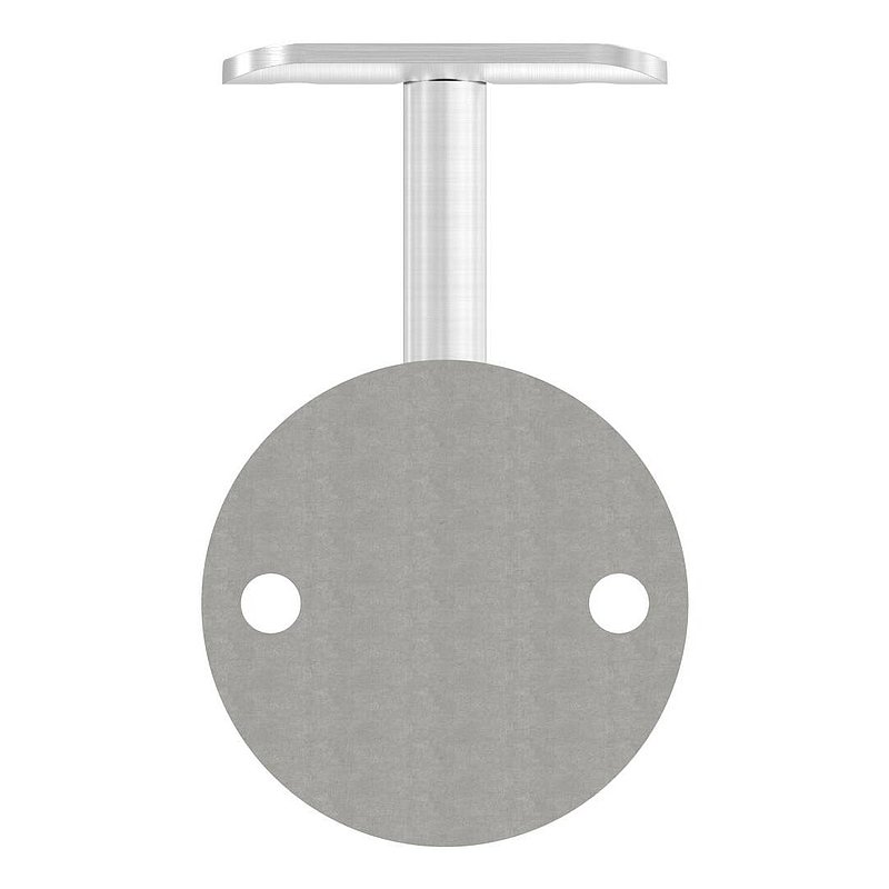 Support mural avec plaque de fixation pour main-courante de Ø 42,4mm, (embase et étrier soudé), V2A