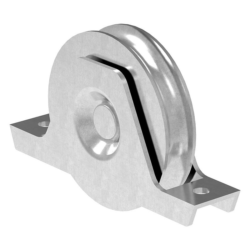Schiebetorrolle mit Rundrille