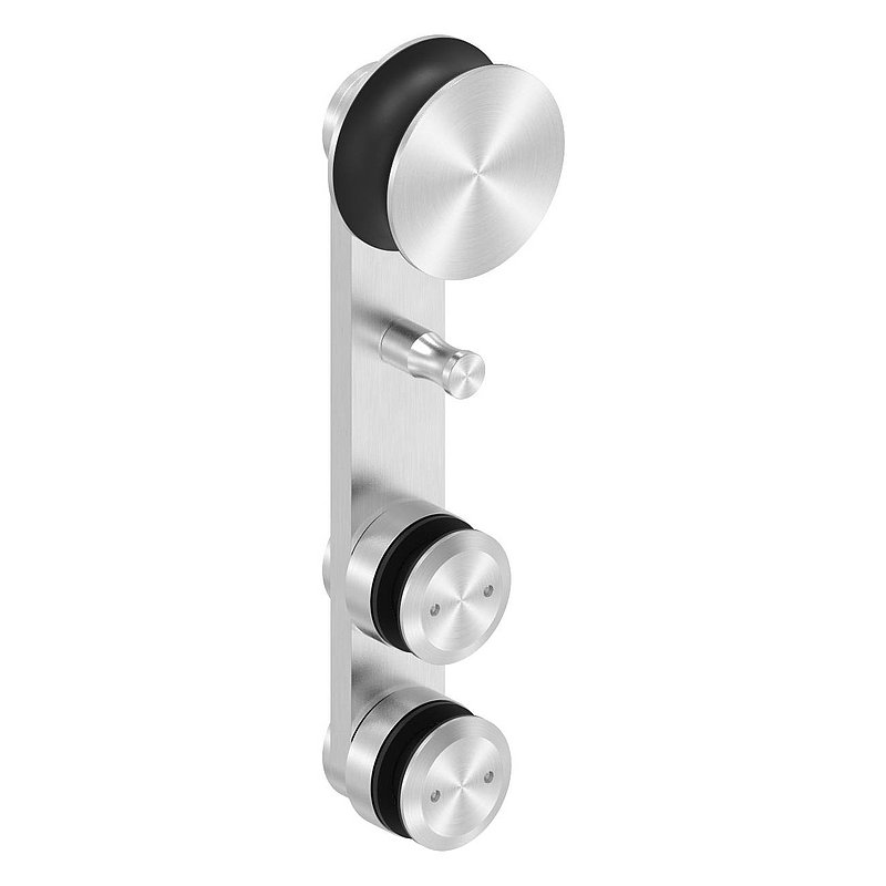Set mit Einzelrollwägen für Glasschiebetüren, V2A