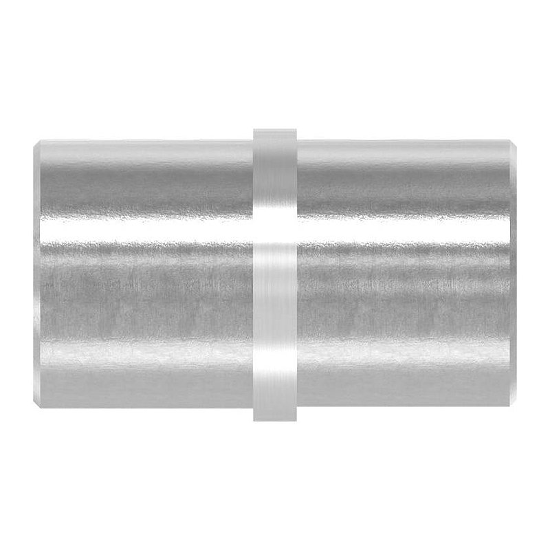 Connector 180° for oval grooved tube 80x40mm, AISI304
