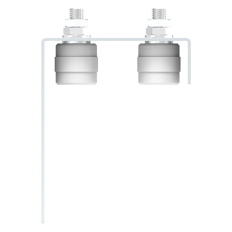 Etrier de guidage double réglable, à visser