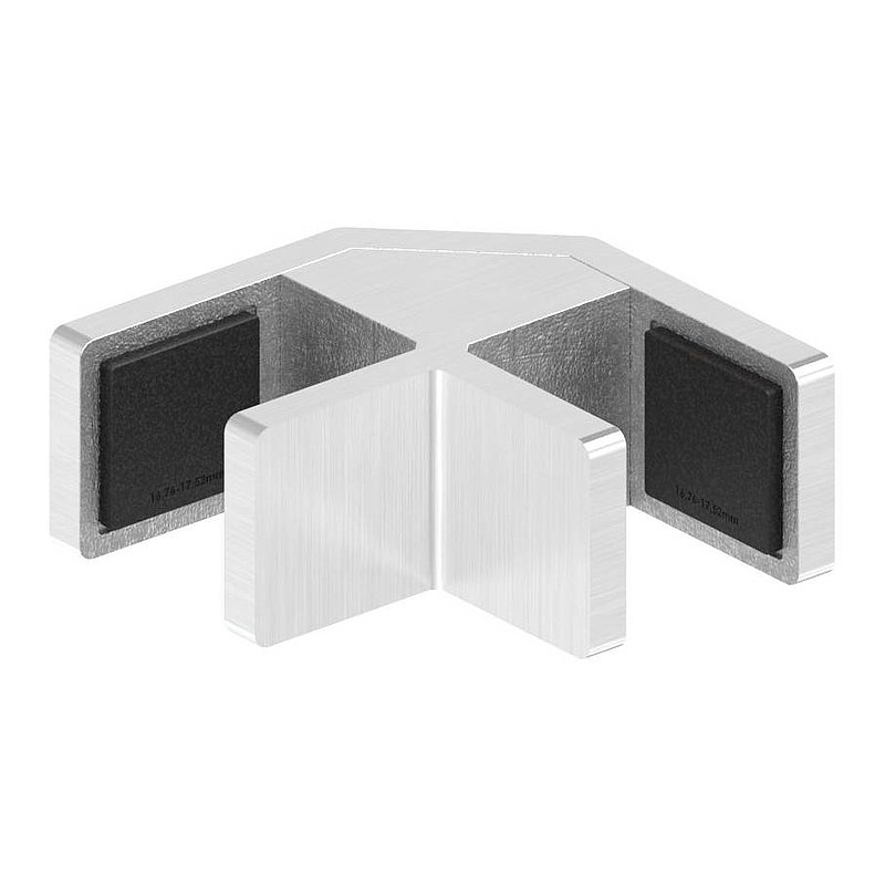 90° Glasausrichter für Ganzglasgeländer, für Glas 16,76 - 17,52mm