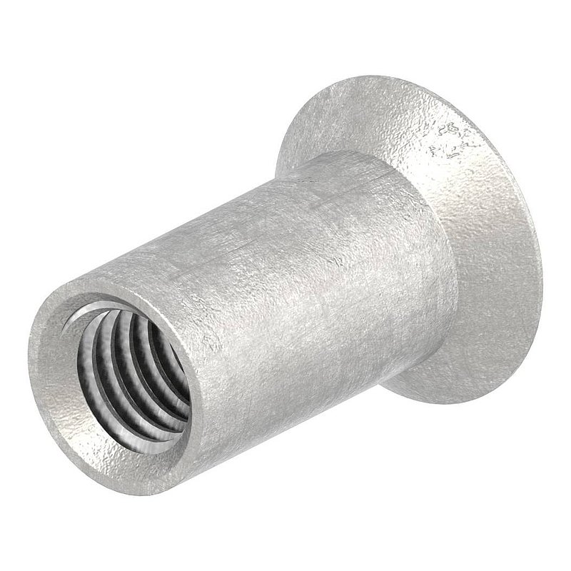 Hülsenmutter mit Senkkopf und ISK, M6x16, V2A