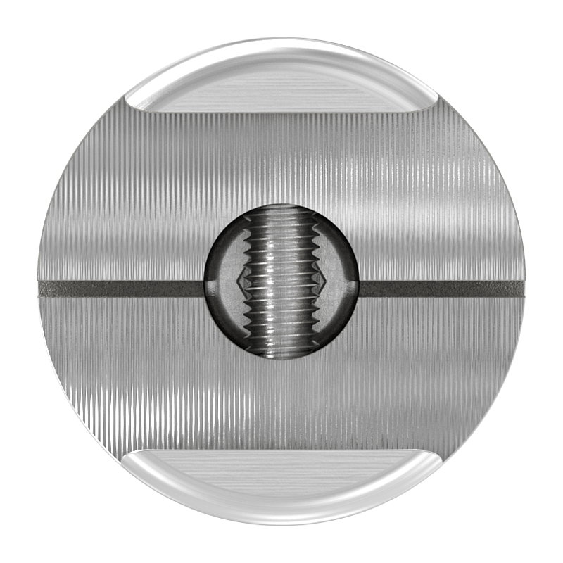 Holder for round clamping profile 27mm Connection: straight, AISI304