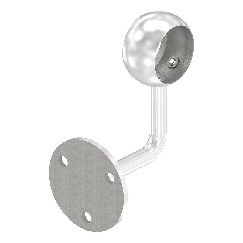 Handlaufhalter mit Kugelring für Rohr 42,4mm (Ronde und Bügel verschweißt), V2A