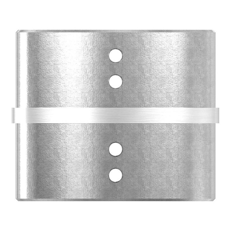 Connector 180° for oval grooved tube 80x40mm, AISI304