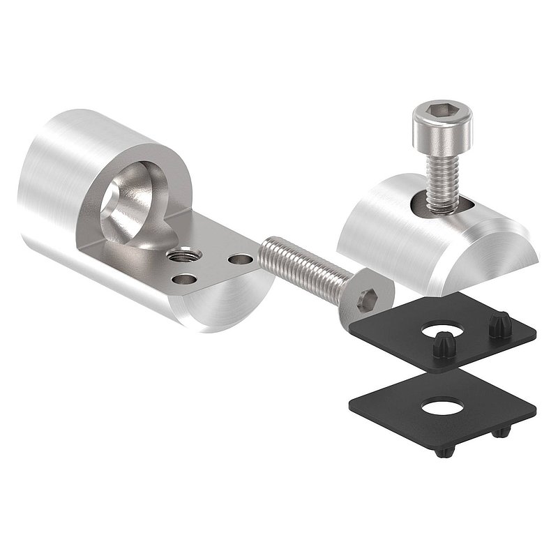 Blechhalter, Ø 25mm, Anschluss: 60,3mm, V2A