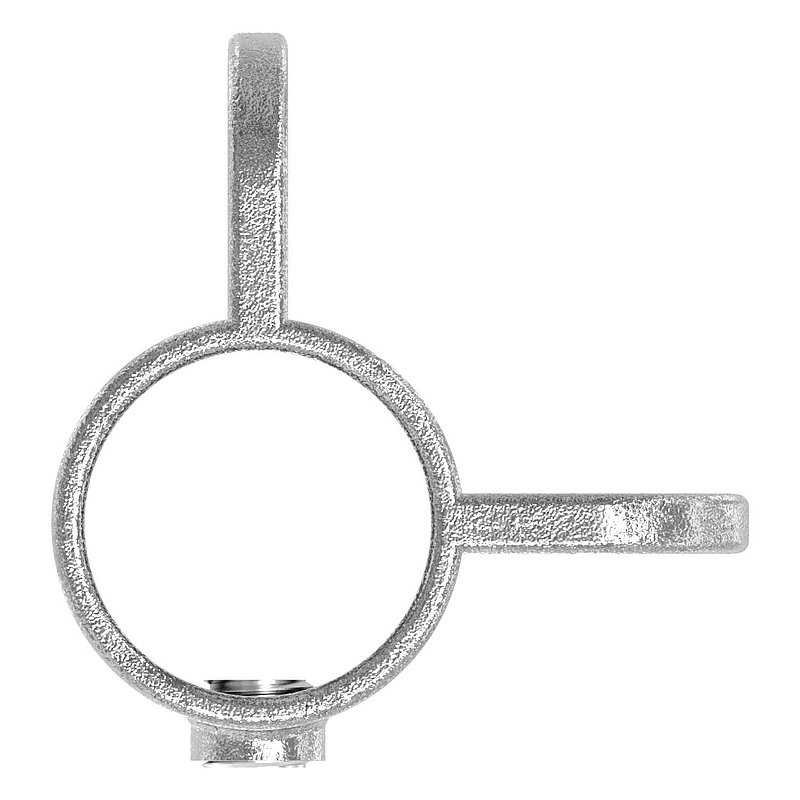 Holder with 2 brackets, 90°, for pipe Ø 48.3 mm
