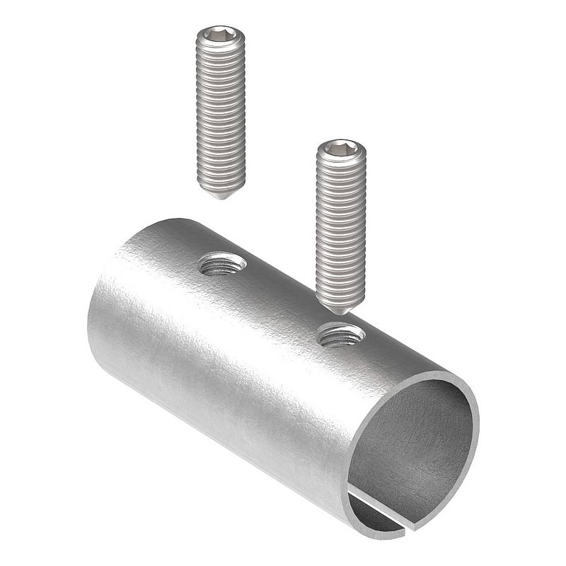 Connecting sleeve for tube 33.7x2.0mm, AISI304