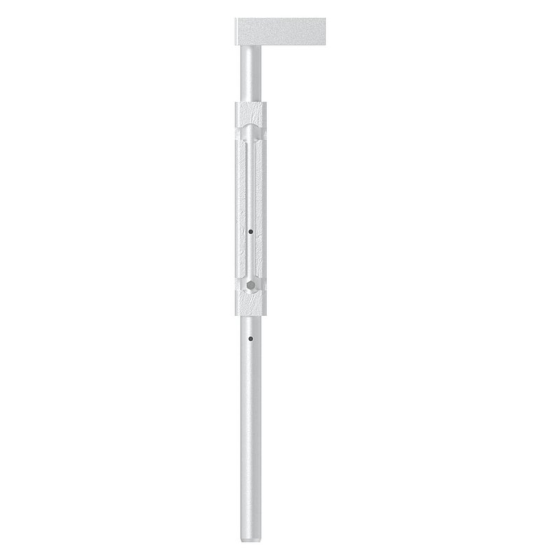 Bodenriegel mit Länge 490mm, zum Anschrauben, blank