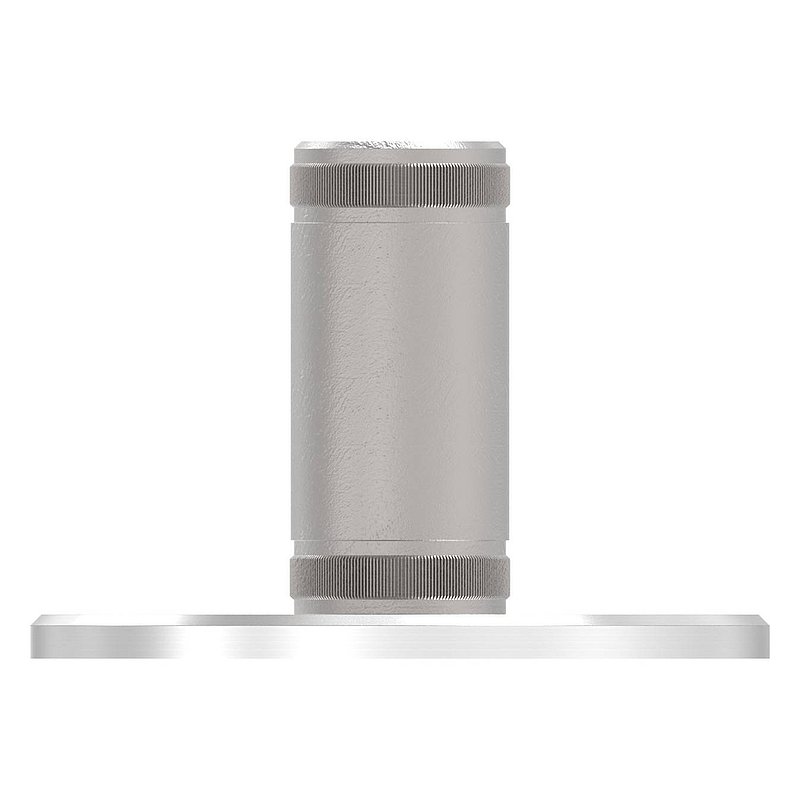 Wand- und Bodenanker mit Rändelung, für Rohr 33,7x2,0mm, V2A