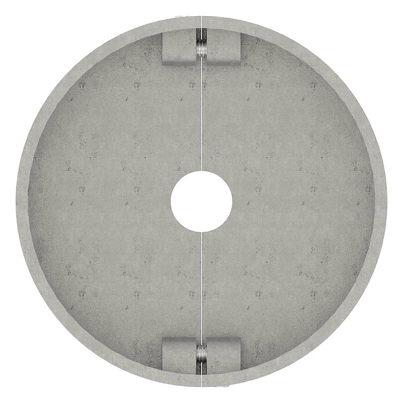 Abdeckrosette, 76x12mm, Bohrung 12,5mm, zweiteilig, V2A