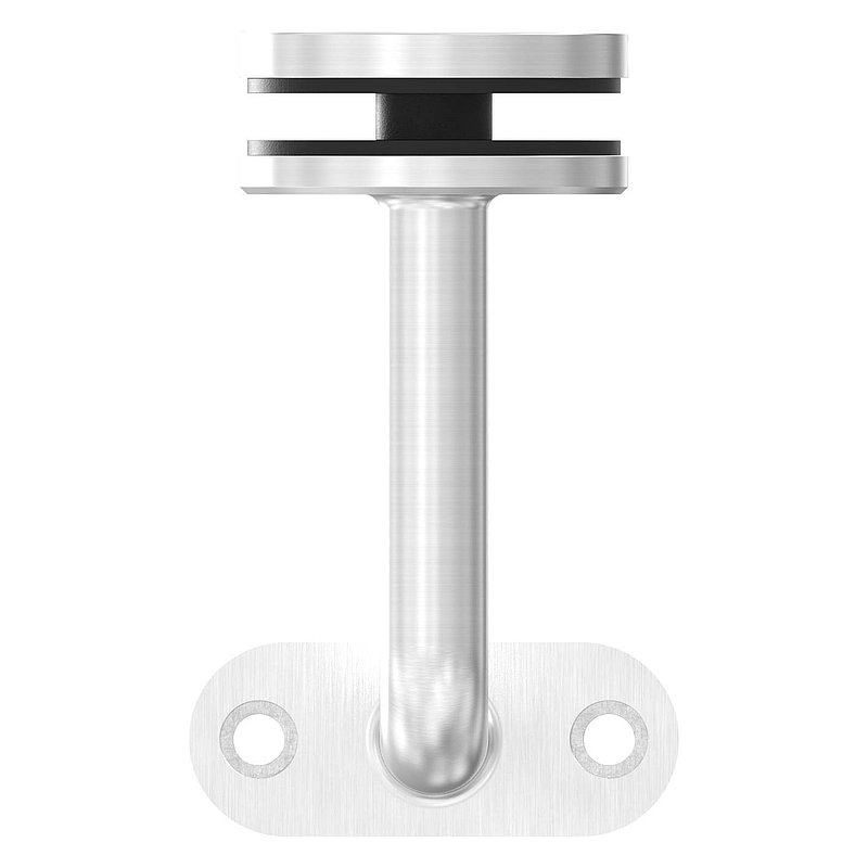 Handlaufhalter für Glas, Handlaufanschlussplatte flach, V4A