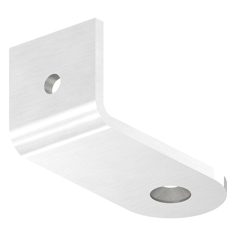 Winkellasche für Stoßgriffe für Rohr 42,4mm, V2A