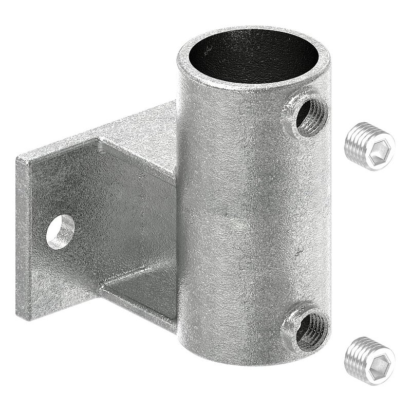 Wall bracket with 2 holes, for 48.3 mm tube