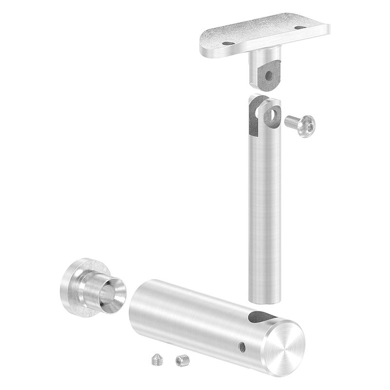 Handlaufhalter mit Gelenk, Handlaufanschlussplatte 42,4mm, V2A