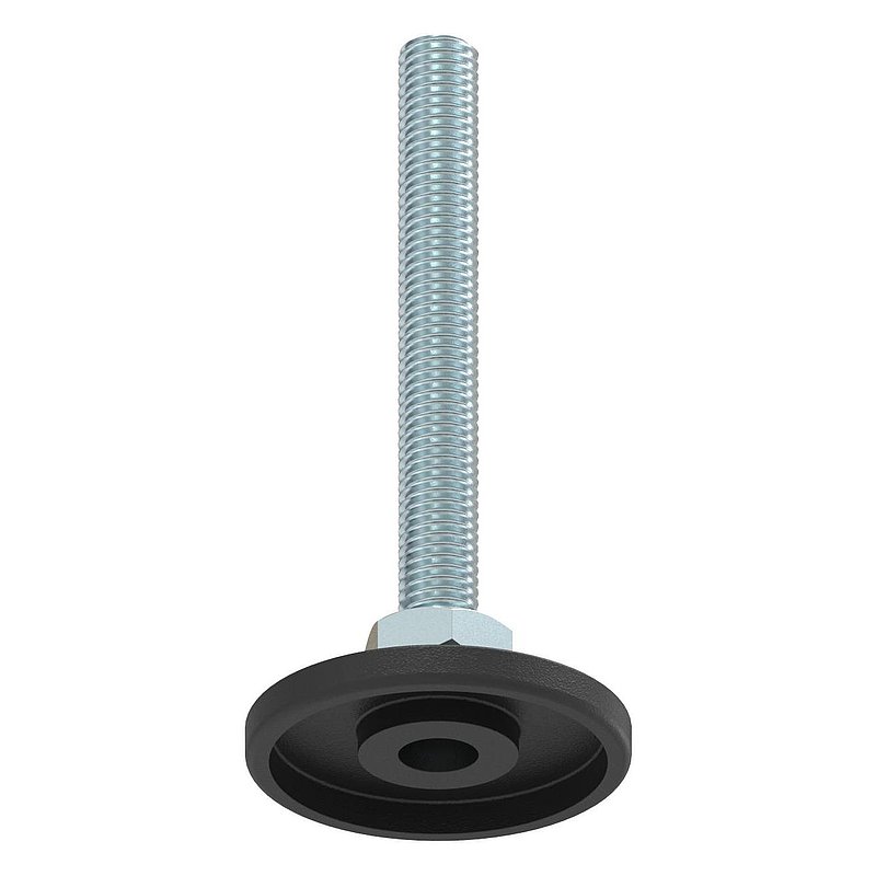 Levelling foot with adjusting screw with hexagon socket