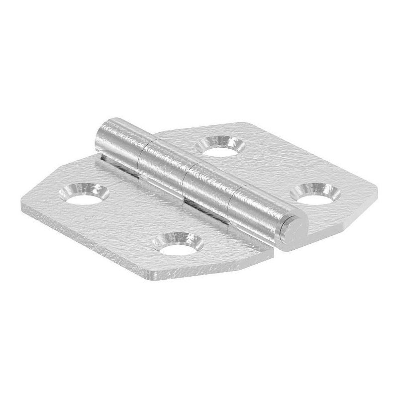 Edelstahl-Scharnier 40x42mm mit festem Zapfen