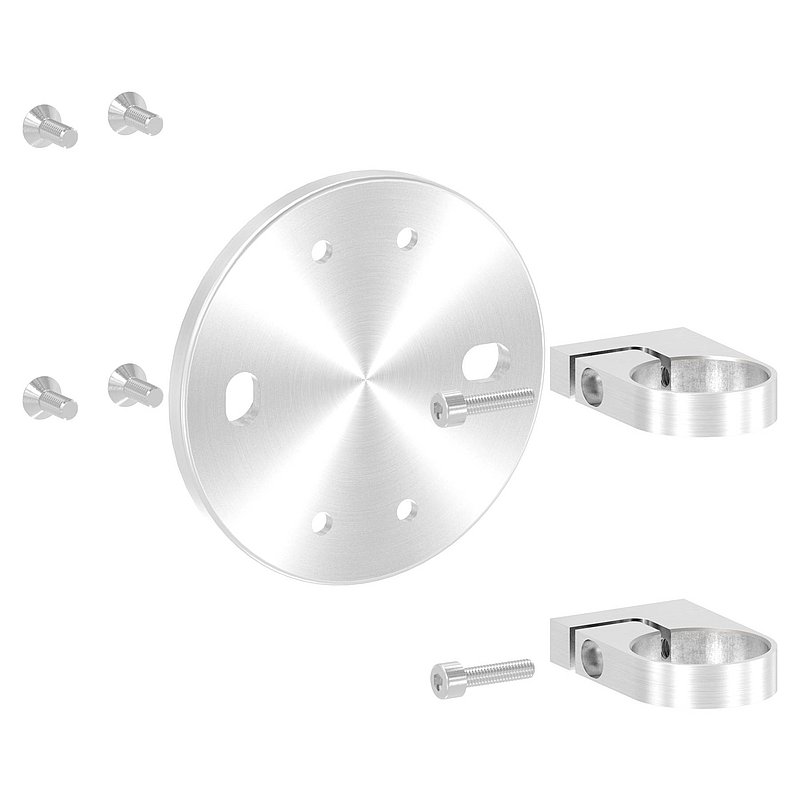 Wandbefestigung für Geländerpfosten 48,3mm, V2A