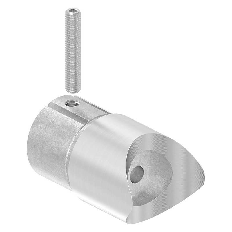 Anschlussstück 90°, Anschluss oben: 48,3mm, V2A