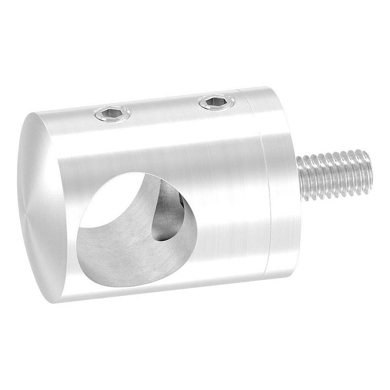 Querstabhalter für geraden Anschluss, 16,2mm Bohrung, V2A