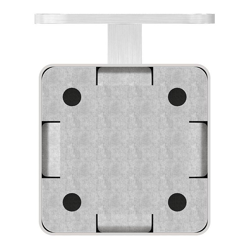 Handlaufhalter mit Handlaufanschlussplatte flach (Ronde und Bügel verschweißt), V2A