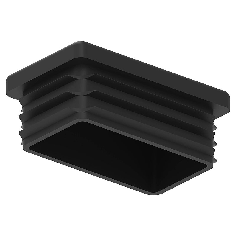 Plastic end cap for rectangular tube 50x30mm
