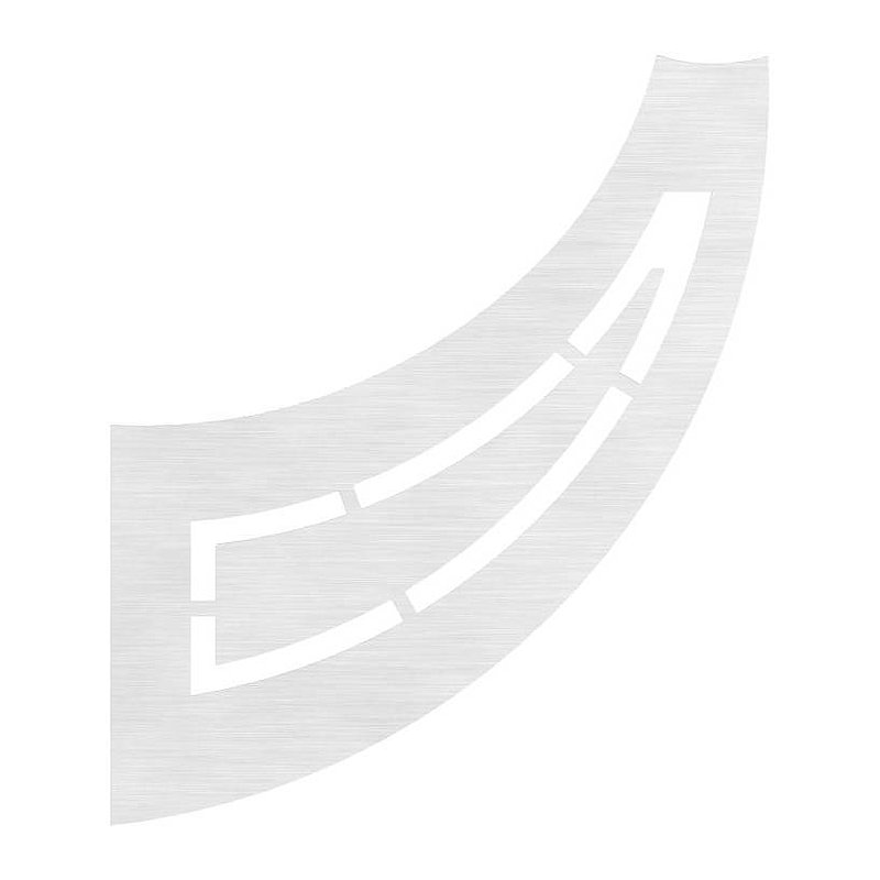 Support effilé pour main courante, 4mm d'épaisseur, V2A