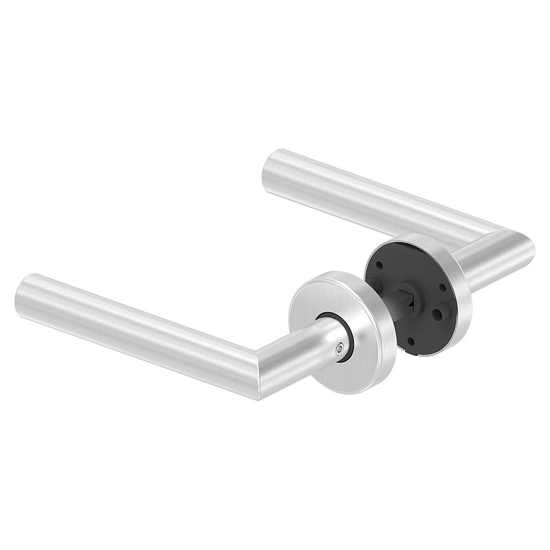 Pair of lever handles, rotatable, AISI304