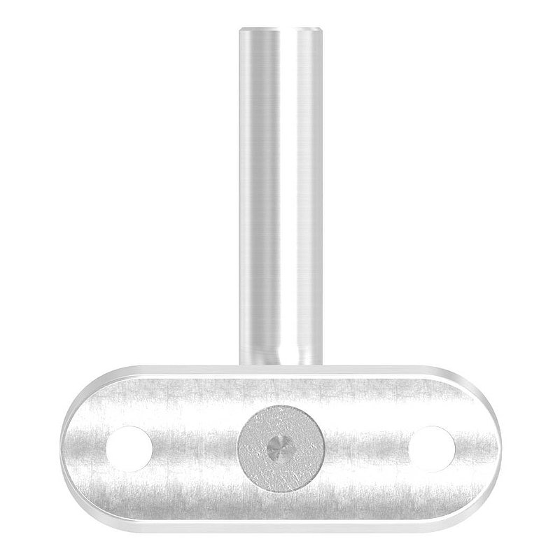 Bracket Ø 12mm with handrail connection plate 48.3mm, AISI304