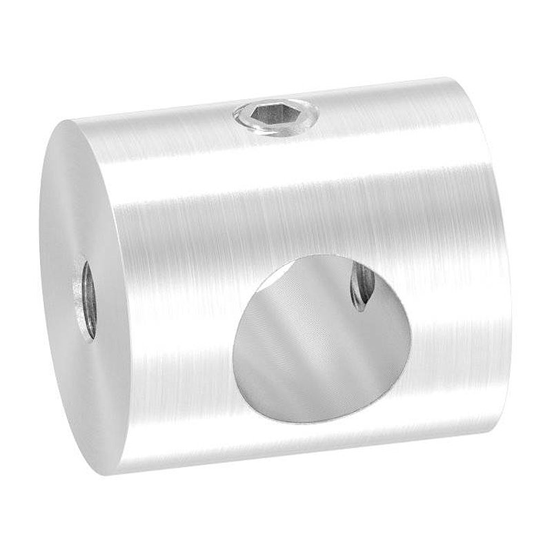 Cross bar holder (mounting between two flat bars) with 10.2 mm hole, AISI304