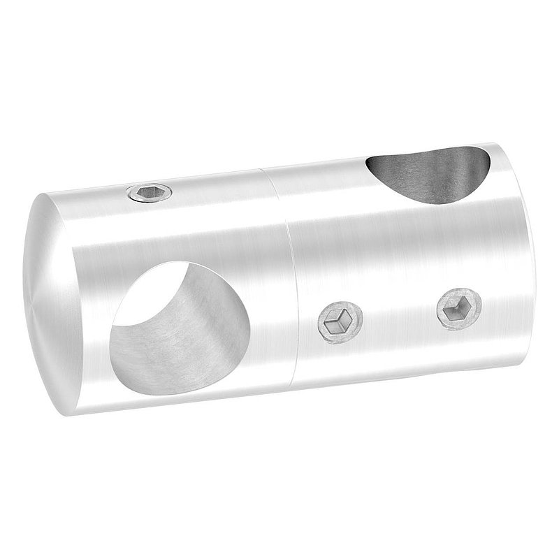 Double Cross bar holder with 12.2 and 12.2 mm bore, AISI304